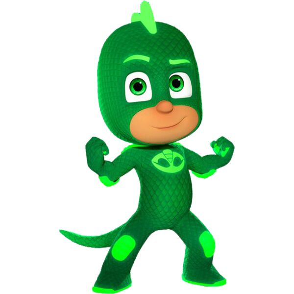 Kids Cartoons, PJ Mask Green Gekko Lizard Boy Kids Reptile Strong Superhero Superpowers Clipart, Popular Designs, Kids Characters - BC 3 Thumbnail