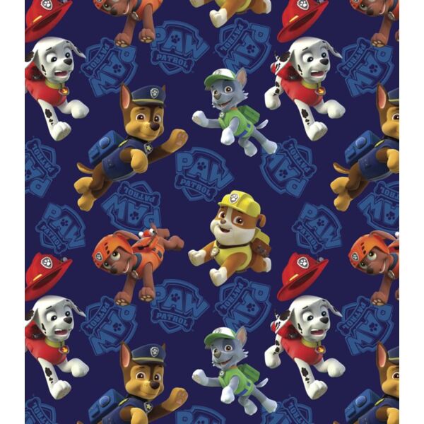 Kids Cartoons, Paw Patrol Dogs Blue Text Bulldog Rubble Firefighte Police Blue Chase Marshall Red Background, Popular Designs, Kids Characters - BC 12 Thumbnail