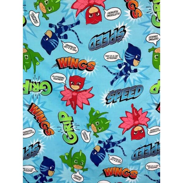 Kids Cartoons, PJ Mask Grip Green Gekko Speed Blue Cat Boy Wings Red Bat Girl Background, Popular Designs, Kids Characters - BC 6 Thumbnail