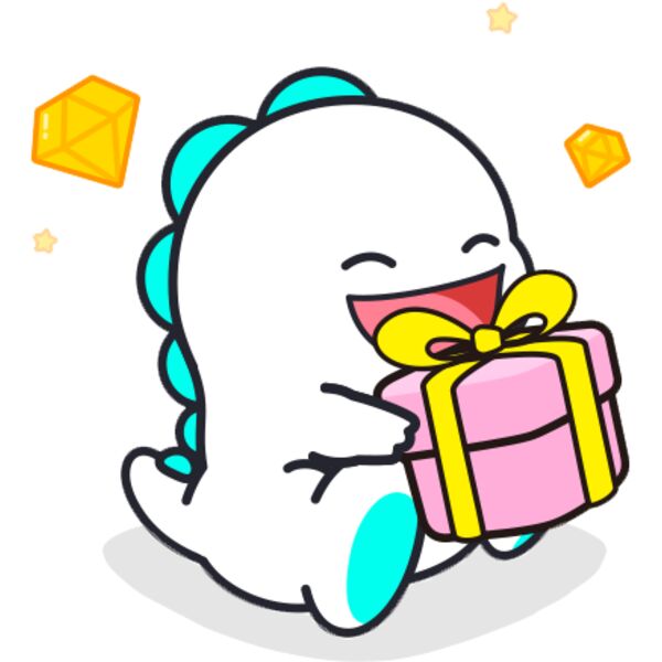 Kids Cartoons, Bigo Cute Cartoon Pink Gift Yellow Diamond Happy Clipart, Popular Designs, Kids Characters - BC 38 Thumbnail