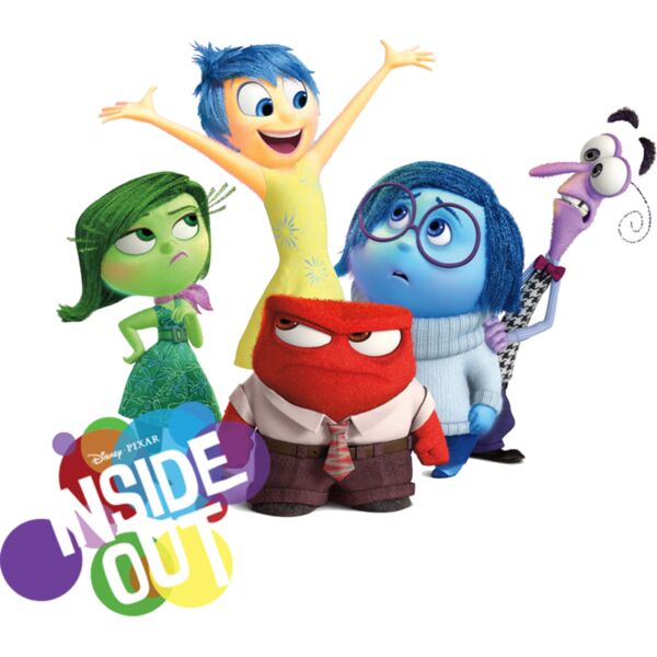 Kids Cartoons, Inside Out Characters Friends Anger Red Sadness Blue Joy Yellow Fear Green Disgust Violet Template, Popular Designs, Kids Characters - BC 50 Thumbnail
