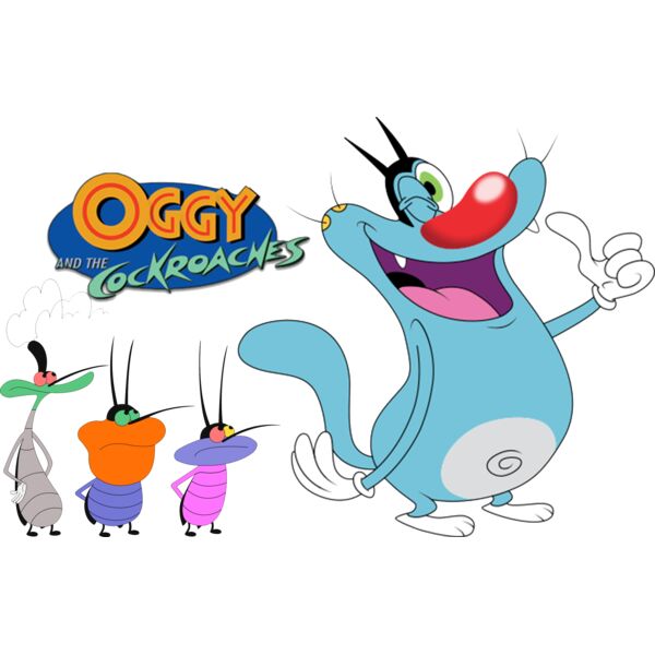 Kids Cartoons, Oggy and the Cockroaches Like Sign Cat blue Cockroaches Green Orange Violet Template, Popular Designs, Kids Characters - BC 54 Thumbnail