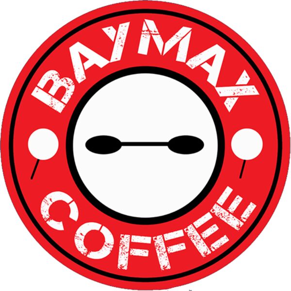 Kids Cartoons, Baymax Coffee Baymax Face Logo Black and White Lollipop Red Circle Template, Popular Designs, Kids Characters - BC 48 Thumbnail