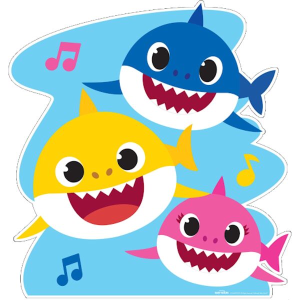 Kids Cartoons, Shark Characters Pink Mommy Shark Blue Daddy Shark Yellow Baby Shark Singing in the Sea Clipart, Popular Designs, Kids Characters - GC 18 Thumbnail