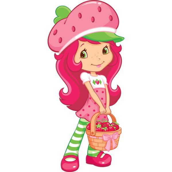 Kids Cartoons, Cute Sweet Strawberry Shortcake Character Clipart, Popular Designs, Kids Characters - GC 52 Thumbnail