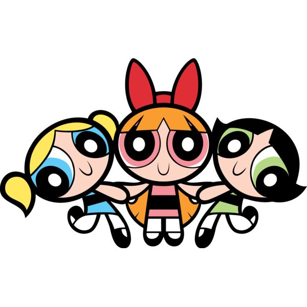 Kids Cartoons, Powerpuff Girls Character Blossom Buttercup and Blossom Clipart, Popular Designs, Kids Characters - GC 36 Thumbnail