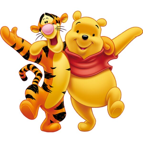 Kids Cartoons, Winnie the Pooh Character Pooh and Tigger Bestfriend Clipart, Popular Designs, Kids Characters - GC 34 Thumbnail