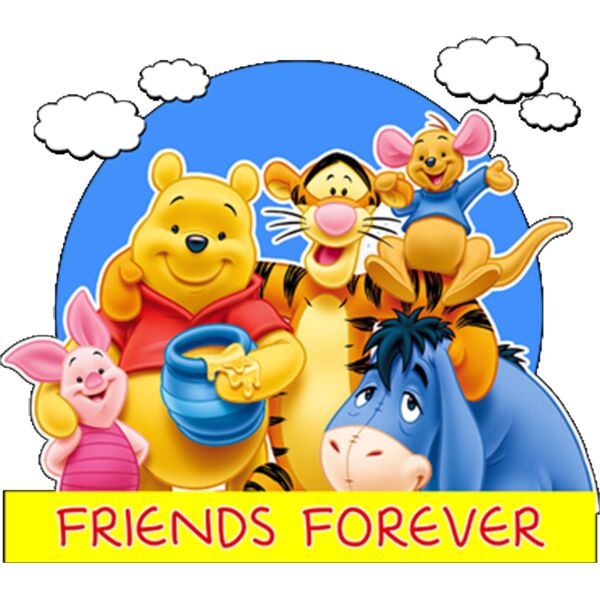 Kids Cartoons, Winnie the Pooh Tigger Piglet Eeyore Roo Friends Forever Template, Popular Designs, Kids Characters - GC 35 Thumbnail