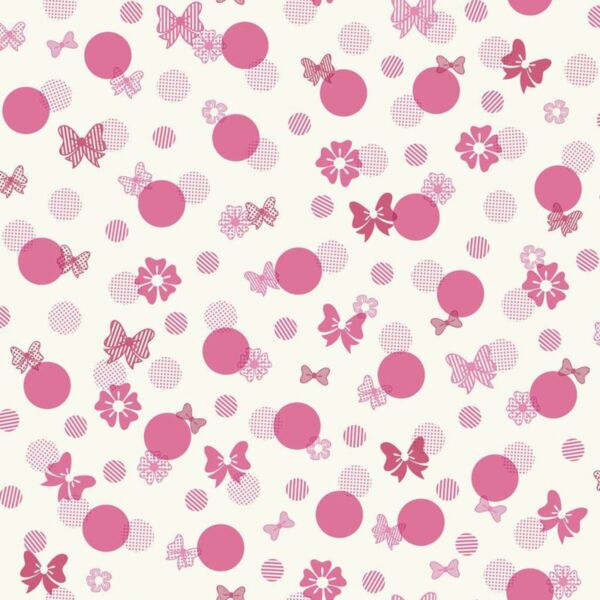 Disney, Pink Tie Circle Flower Background, Popular Designs, Minnie Mickey Mouse - MM 26 Thumbnail