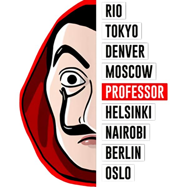 Shows, Money Heist Half Face with Character Names TV Show, Popular Designs, TV Show - TV 4 Thumbnail