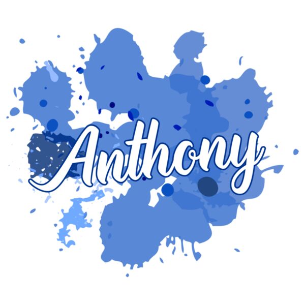 Watercolor Background, Changeable Name, Editable Name, Blue Background, Mug Design, Bag, Tumbler, Shirt, Spot Print, WS4 Thumbnail