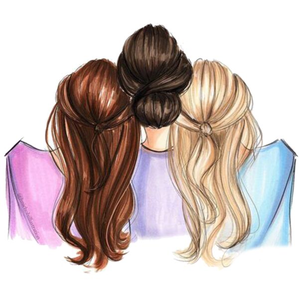 3 Friends, Best Friends Designs, Bestfriends, Bestfriend Clipart, Mugs, Bags, Tumbler, Fans BF5 Thumbnail