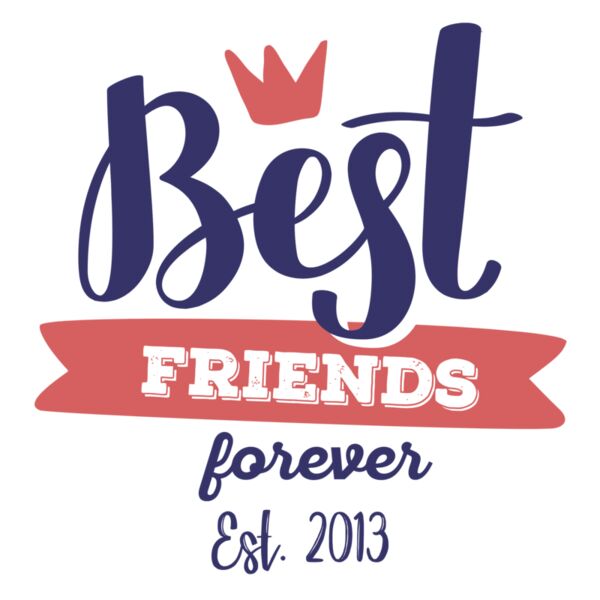Best Friends Forever, Best Friends Designs, Bestfriends, Bestfriend Statements, Editable Date, Mugs, Bags, Tumbler, Fans, BF4 Thumbnail