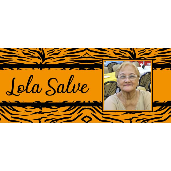 Tiger Skin, Full Print Background with Name, Changeable Photo, Editable Name, Tiger Pattern, Mug Print, Orange & Black AS3 Thumbnail