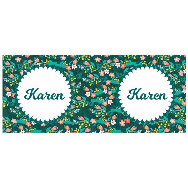 Floral Background Pattern, Full Print Background with Name, Editable Name, Mixed Flowers Pattern, Floral Pattern, Flower Pattern, Green Pattern, Mug Full Print, FA4 Thumbnail