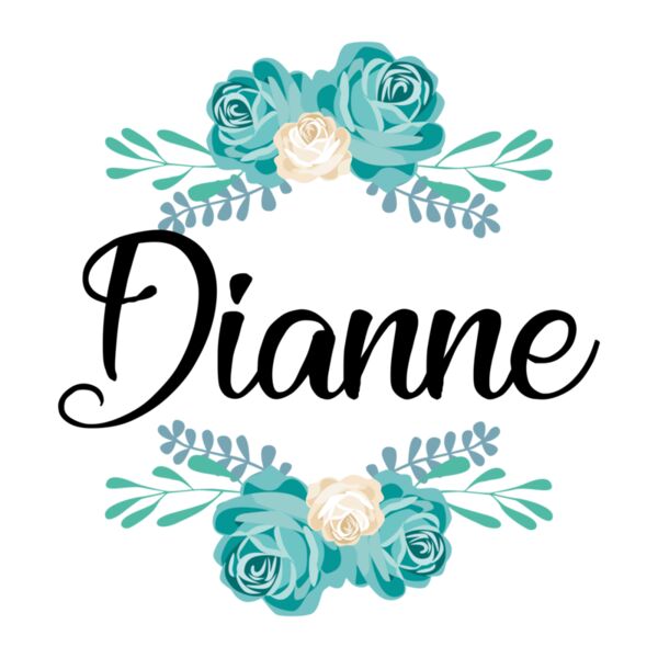 Floral Crest, Spot Print Crest with Name, Editable Name, Blue Rose Crest, Flower Crest, Blue Flower Ribbon, Blue Rose Ribbon, Mug Full Print, FL4 Thumbnail