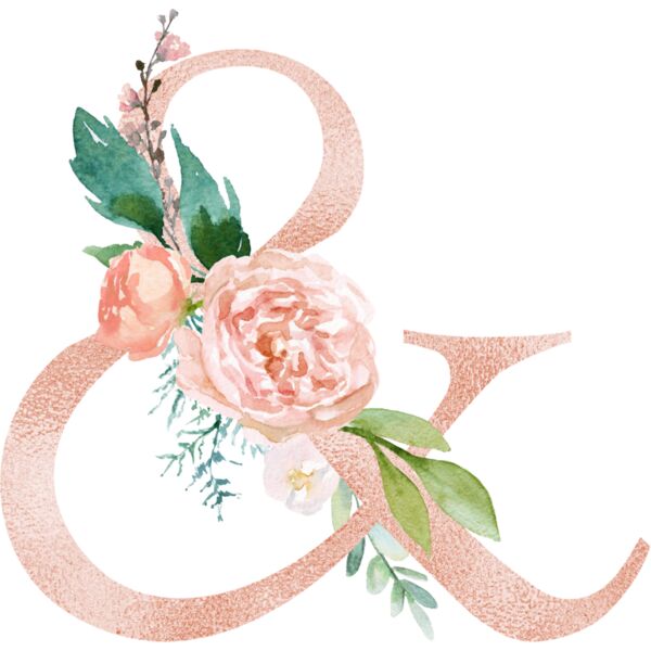 Floral Alphabet, Flowers bouquet composition, Watercolor Letters, Wedding Fonts, Elegant Fonts, Floral Fonts, &  Thumbnail