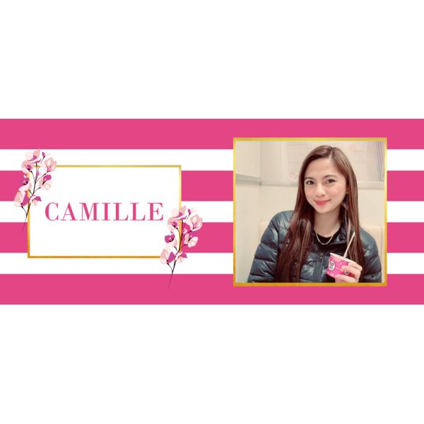 Stripe Background Pattern, Full Print Background with Name, Changeable Photo, Editable Name, Arrow Pattern, White Stripe Pattern, Pink Stripe Pattern, Floral Border, Mug Full Print, S1 Thumbnail