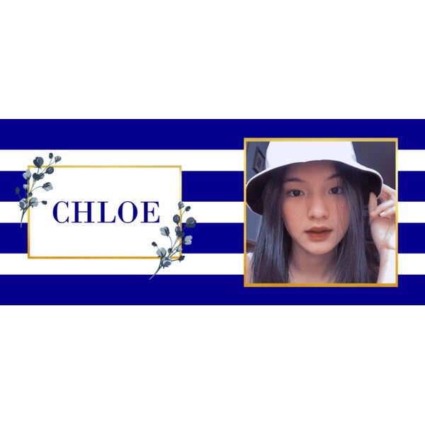 Stripe Background Pattern, Full Print Background with Name, Changeable Photo, Editable Name, Stripe Pattern, White Stripe Pattern, Blue Stripe Pattern, Floral Border, Mug Full Print, S4 Thumbnail