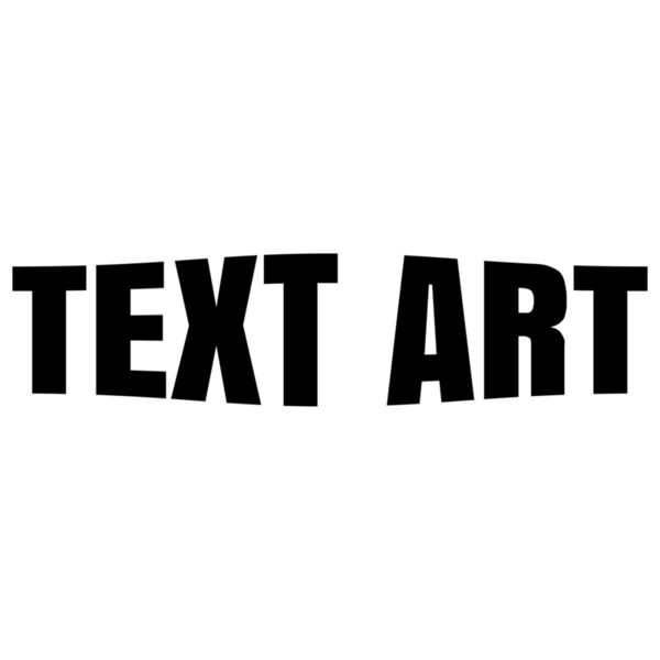 Text Art, Changeable Text, Fish Eye Effect, Warped Text, Editable Text, Changeable Color, TA1 Thumbnail