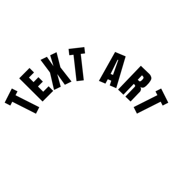 Text Art, Changeable Text, Warp up Effect, Warped Text, Editable Text, Changeable Color, Thumbnail