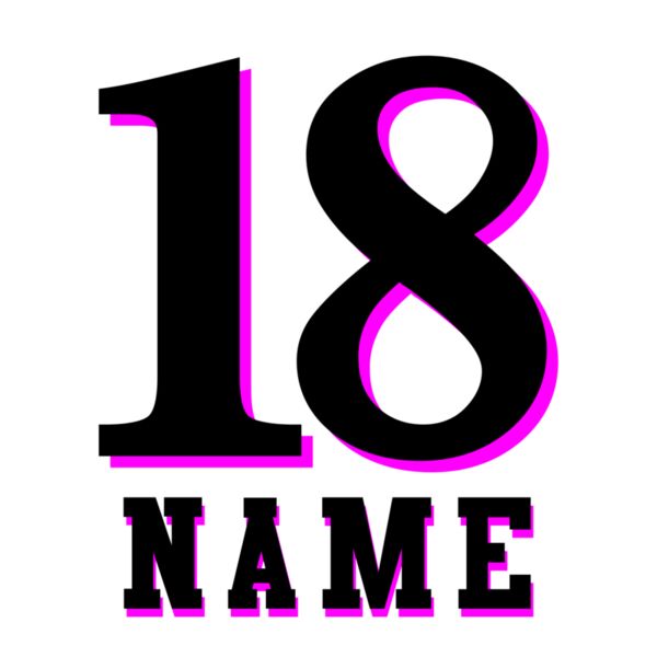 Name & Number, Basketball Jersey Number, Name and Number, Editable Name, Editable Number, Changeable Number, Changeable Text, Jersey Number Thumbnail