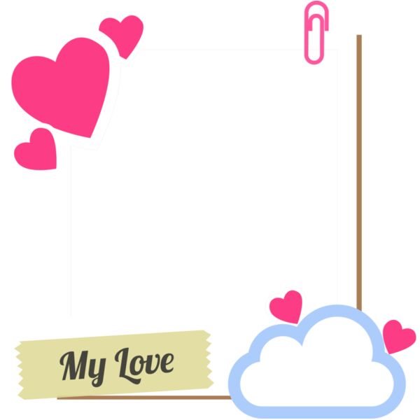 Sticky Note, Sweet Hearts, Cloud of Hearts. Inlove, My Love Sticker, Insert Photo, Pillow - CP1 A Thumbnail