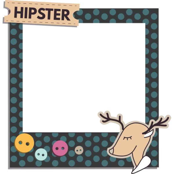 Sticky Note, Black Dots, Yellow Shirt Button, Cyan Shirt Button, Pink Shirt Button, Brown Shirt Button, Sleeping Deer, Hipster Ticket, Insert Photo, Pillow - CP4 C Thumbnail