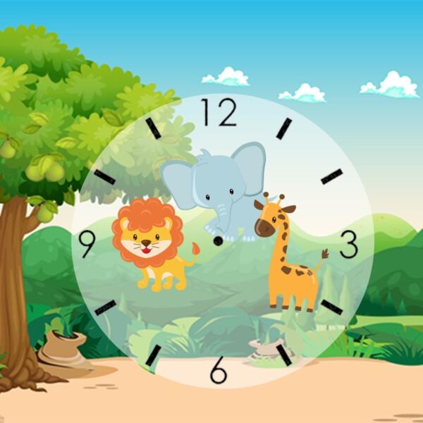 Jungle Theme, Jungle Background, Jungle Design, Cute Jungle Animals, Cute Little Lion, Cute Little Giraffe, Cute Little Elephant, Customizable Name - WC 10 Thumbnail