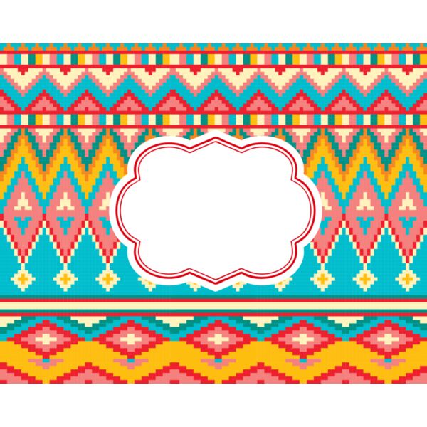 Colorful Ethnic Design, Colorful Ethnic Theme, Colorful Ethnic Background, Customizable Name - SD 08 Thumbnail