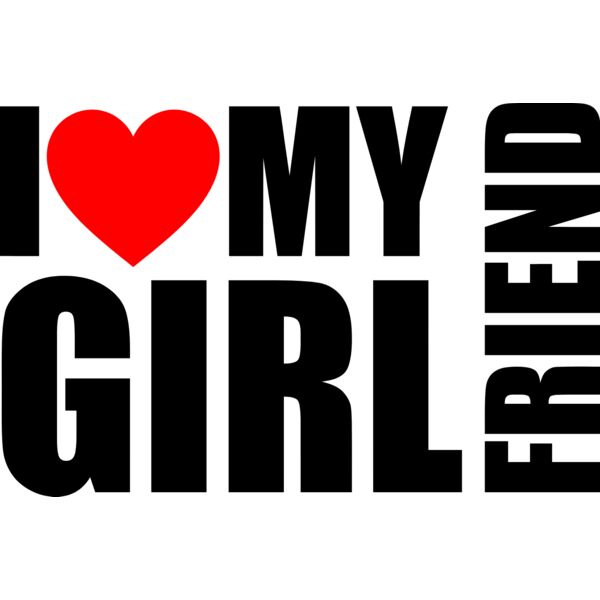 Couple Designs, Editable Black & Red Vector Color, I Love My Girlfriend, I Heart Statement, Mens Design, Digital Printing, Sublimation Printing, Shirt Print, Mug Print, Keychain Print, Polo Shirt Print, Jacket Print, Customizable, Personalize Gift - HRT3  Thumbnail