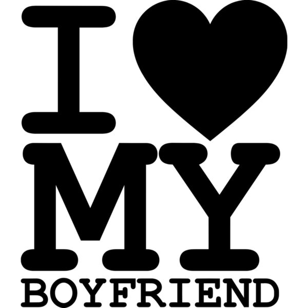 Couple Designs, Editable Black Vector Color, I Love My Boyfriend, I Heart Statement, Ladies Design, Digital Printing, Sublimation Printing, Shirt Print, Mug Print, Keychain Print, Polo Shirt Print, Jacket Print, Customizable, Personalize Gift - HRT9 - B Thumbnail