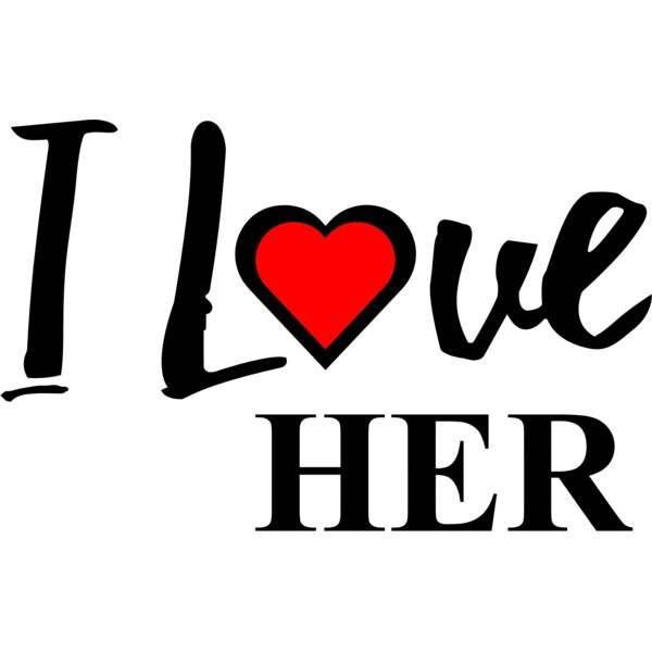 Couple Designs, Editable Black & Red Vector Color, I Love Her, I Heart Statement, Mens Design, Digital Printing, Sublimation Printing, Shirt Print, Mug Print, Keychain Print, Polo Shirt Print, Jacket Print, Customizable, Personalize Gift - HRT7 - A Thumbnail