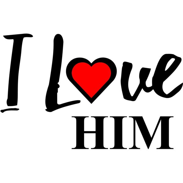 Couple Designs, Editable Black & Red Vector Color, I Love Him, I Heart Statement, Ladies Design, Digital Printing, Sublimation Printing, Shirt Print, Mug Print, Keychain Print, Polo Shirt Print, Jacket Print, Customizable, Personalize Gift - HRT7 - B Thumbnail