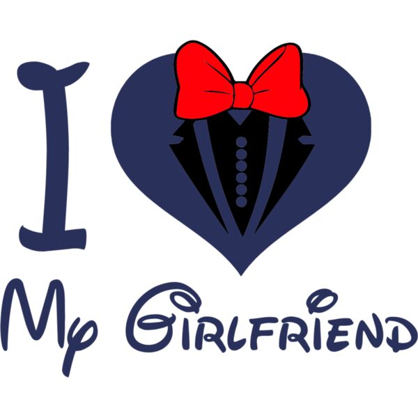 Couple Designs, Editable Purple, Red & Black Vector Color, I Love My Girlfriend, Mickey Mouse Heart, I Heart Statement, Ladies Design, Digital Printing, Sublimation Printing, Shirt Print, Mug Print, Keychain Print, Polo Shirt Print, Jacket Print, Customiz Thumbnail