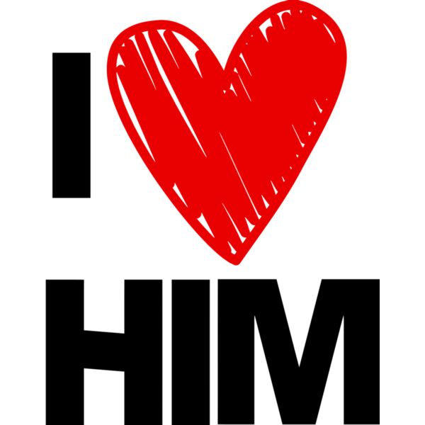 Couple Designs, Editable Black & Red Vector Color, I Love Him, I Heart Statement, Ladies Design, Digital Printing, Sublimation Printing, Spot Print, Shirt Print, Mug Print, Keychain Print, Polo Shirt Print, Jacket Print, Customizable, Personalize Gift  -  Thumbnail