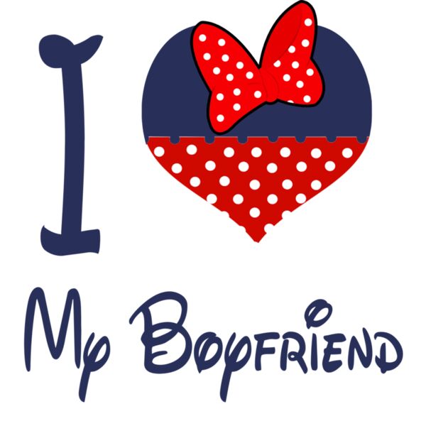 Couple Designs, Editable Purple Vector Color, I Love My Boyfriend, Minnie Mouse Heart Clipart, I Heart Statement, Ladies Design, Digital Printing, Sublimation Printing, Shirt Print, Mug Print, Keychain Print, Polo Shirt Print, Jacket Print, Customizable,  Thumbnail