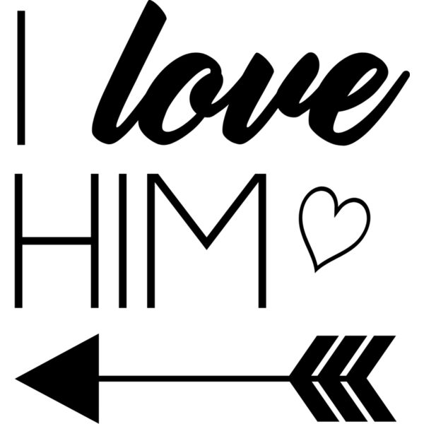 Couple Designs, Editable Black & White Vector Color, I Love Him Statement Heart Arrow, Ladies Design, Digital Printing, Sublimation Printing, Shirt Print, Mug Print, Keychain Print, Polo Shirt Print, Jacket Print, Mug Print,  Customizable, Personalize Gif Thumbnail