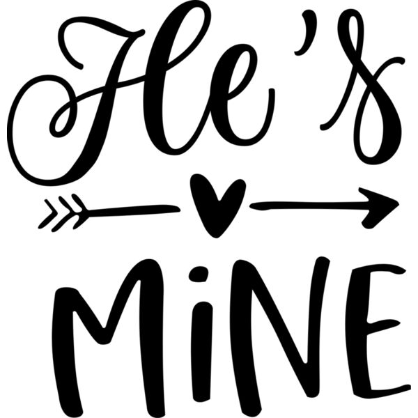 Couple Designs, Editable Black & White Vector Color, He's Mine Statement Arrow, Ladies Design, Digital Printing, Sublimation Printing, Shirt Print, Mug Print, Keychain Print, Polo Shirt Print, Jacket Print, Customizable, Personalize Gift  - CC10 - A Thumbnail