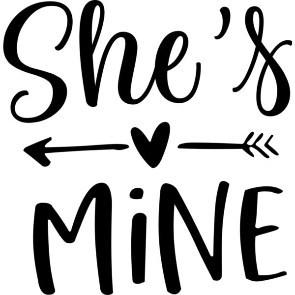 Couple Designs, Editable Black & White Vector Color, She's Mine Statement Arrow, Mens Design, Digital Printing, Sublimation Printing, Shirt Print, Mug Print, Keychain Print, Polo Shirt Print, Jacket Print, Customizable, Personalize Gift - CC10 - B Thumbnail