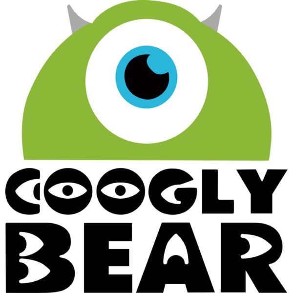 Couple Designs, Cliparts, Green, Sky Blue, Grey, White and Black, PNG Design, Googly Bear, Mike Mazowski, Monster Inc., Monster Academy, Mens Design, Digital Printing, Sublimation Printing, Spot Print, Shirt Print, Mug Print, Keychain Print. Poloshirt Pri Thumbnail