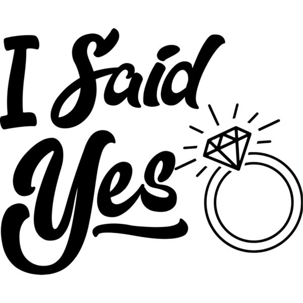 Couple Designs, Templates, Changeable Color, Black Design, Vector Design, I Said Yes, Diamond Ring, Ladies Design, Digital Print, Sublimation Printing, Digital Printing, Spot Print, Shirt Print, Keychain Print, Poloshirt Print, Jacket Print, Customizable, Thumbnail