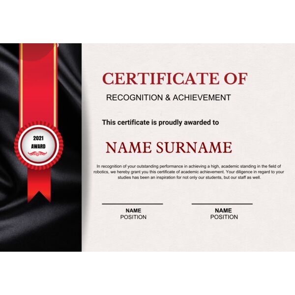 Beige Black Modern Award Certificate Thumbnail