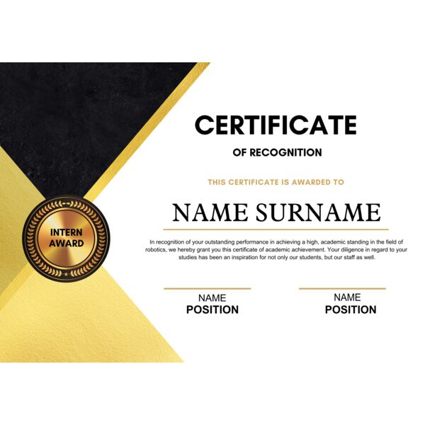 Black Modern Award Certificate Thumbnail