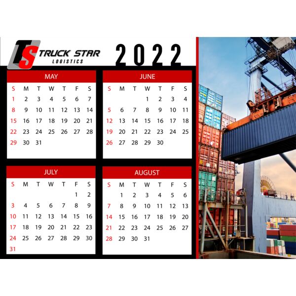 Landscape Calendar Template, Changeable Photo - 2 Thumbnail