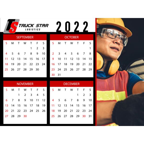 Landscape Calendar Template, Changeable Photo - 3 Thumbnail