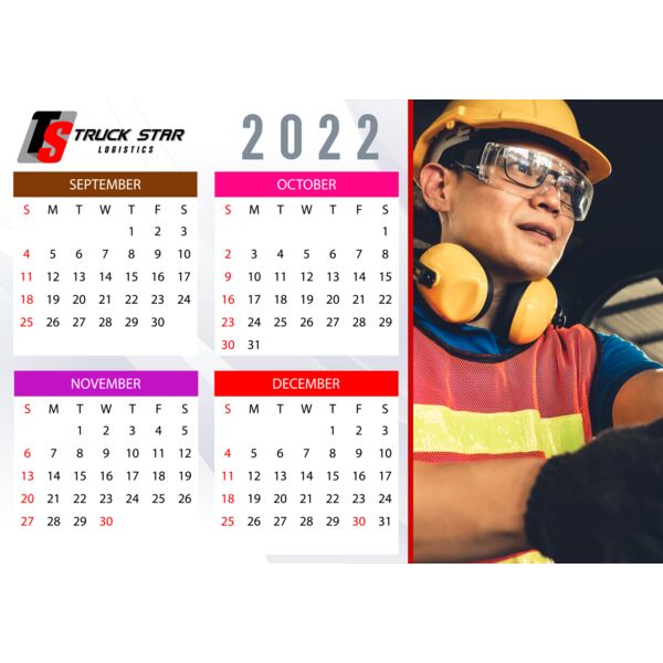 Landscape Calendar Template, Changeable Photo 3.5x5 - Set 3 Thumbnail