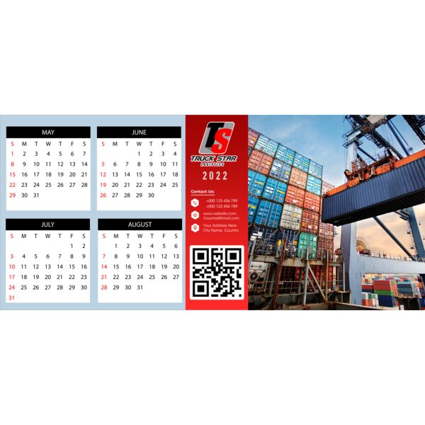 Long Landscape Calendar - Changeable Photo Set 2 Thumbnail