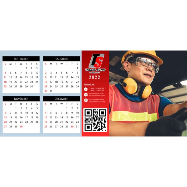 Long Landscape Calendar - Changeable Photo Set 3 Thumbnail