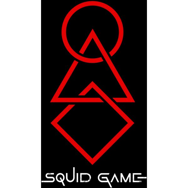 Squid Game,Templates, Solid Color, Red, Black and White, PNG, Squid Game Symbol, Mens Design, Ladies Design, Digital Printing, Full Print, Shirts, Mugs, Keychain, Poloshirt, Jacket, Customizable, Popular, Personalized Gift - SQG 12 Thumbnail